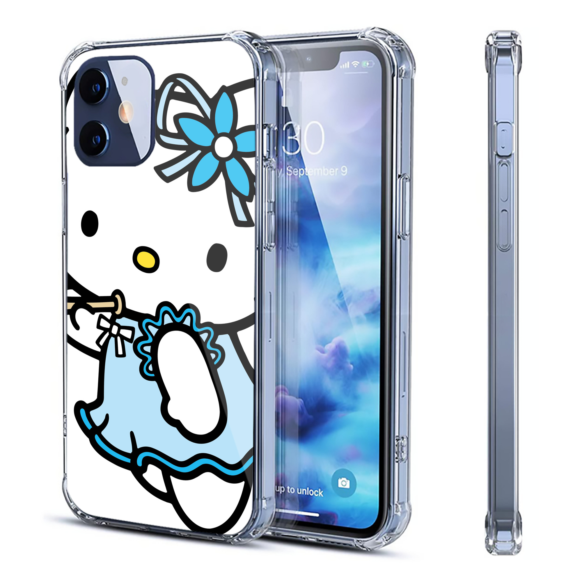 （画像用） Hello Kitty ハローキティ 【iPhone 12シリーズ対応】透明スマホケース（クリアソフトケース）